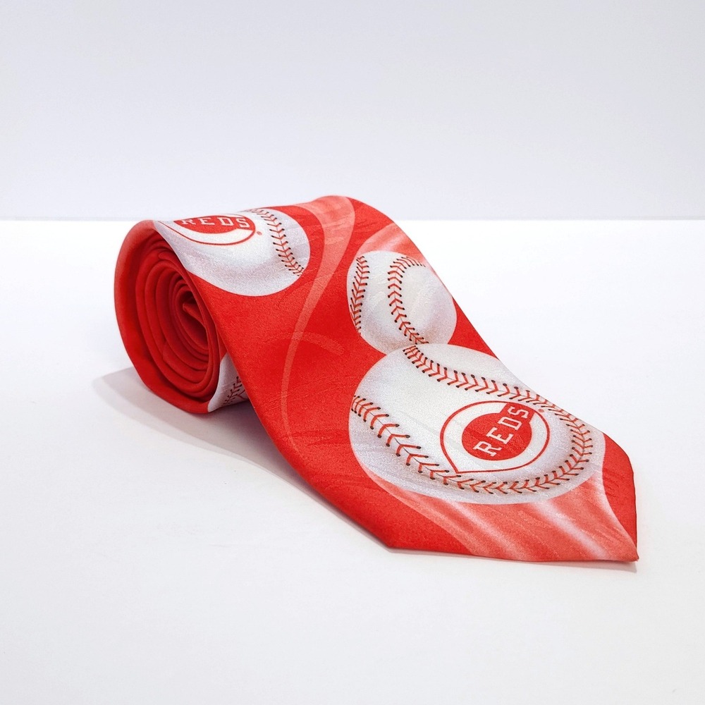 Ralph‎ Marlin Cincinnati Reds MLB Baseball Neck Tie Vintage 1994